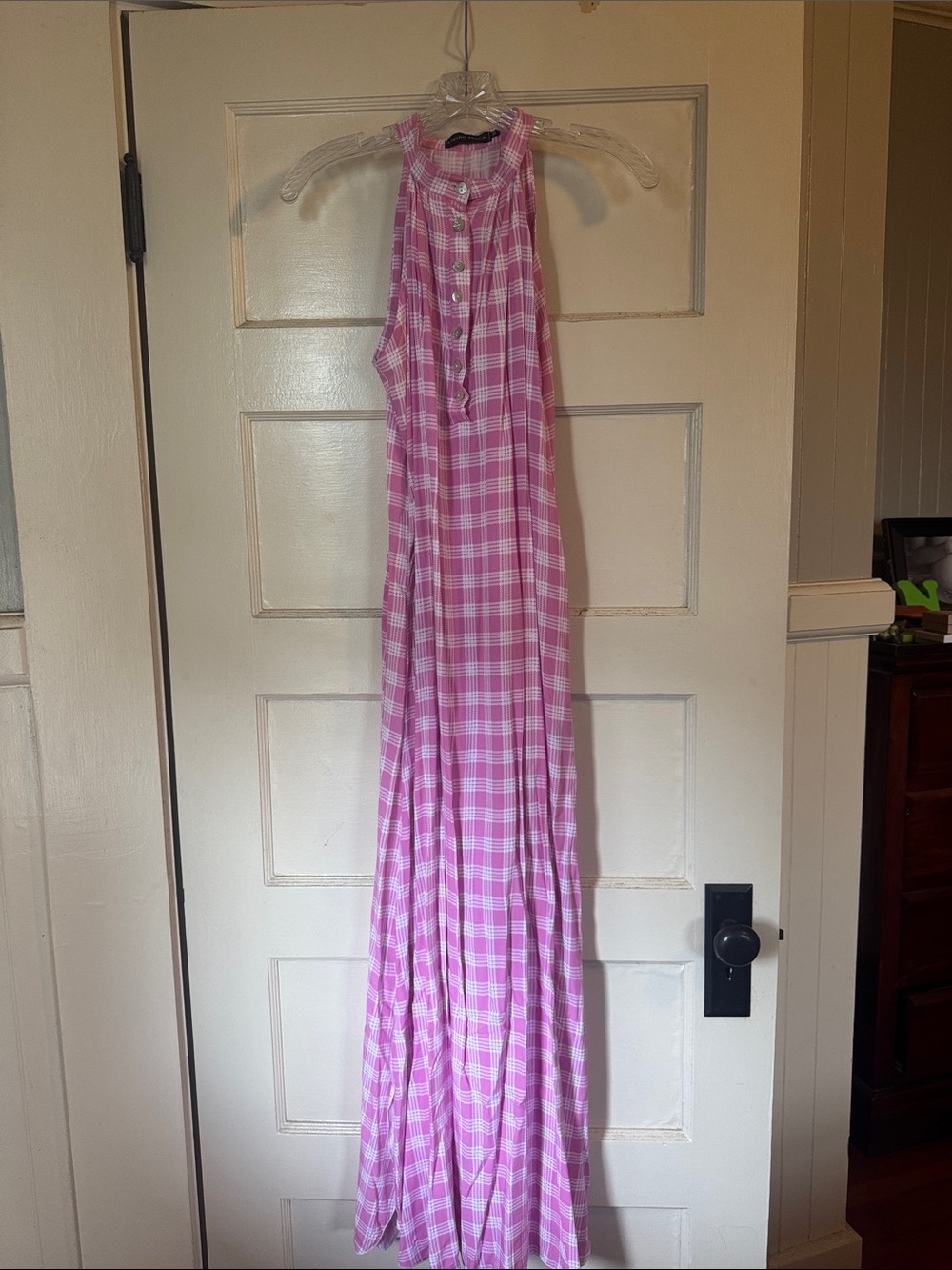 Halter Palaka Maxi Dress in Pink - Living Hula